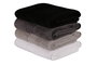 Aucune Juego de 4 toallas de mano - 50 x 90 cm - Blanco, Gris, Antracita, Negro